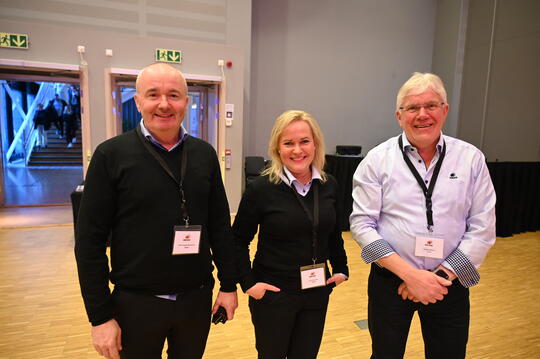 Karl Fredrik Danielsen, Torill Bentsen og Ruben Jensen. Høstmøtet i Trondheim 2022.